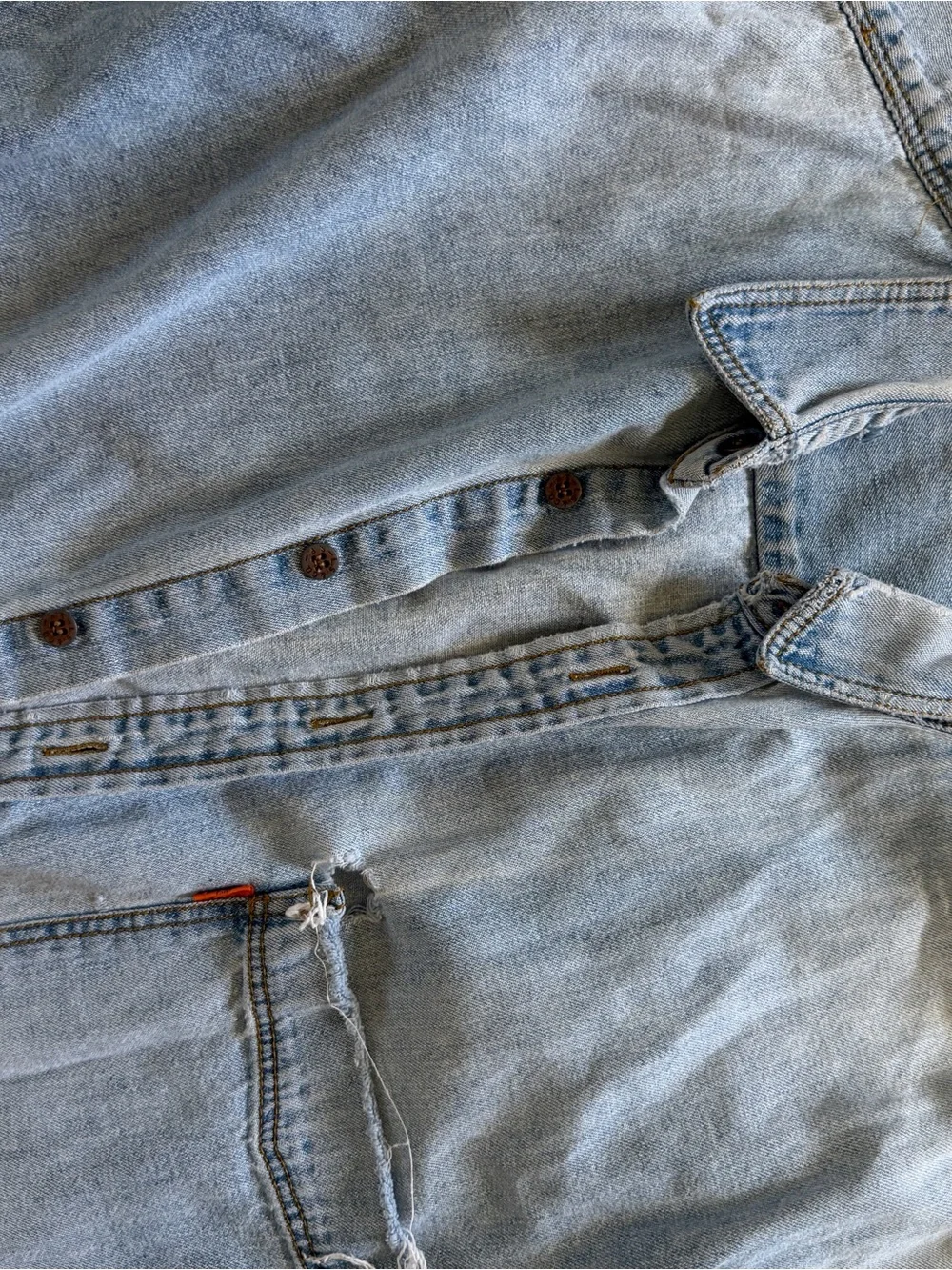 Men's Light Blue Denim Button-Up Shirt - Classic Casual - Picture 5 of 10